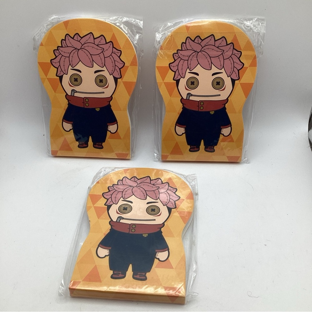 Jujutsu Kaisen Yuji Itadori memo pads X 3 New